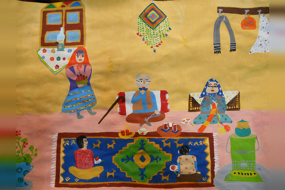 زهرا مرادی ۱۲ ساله از مرکز فرهنگی‌هنری فیروزان