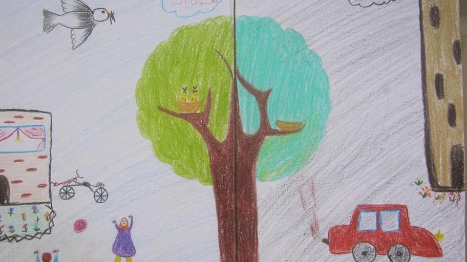 نقاشی هوای پاک و آسمان آبی